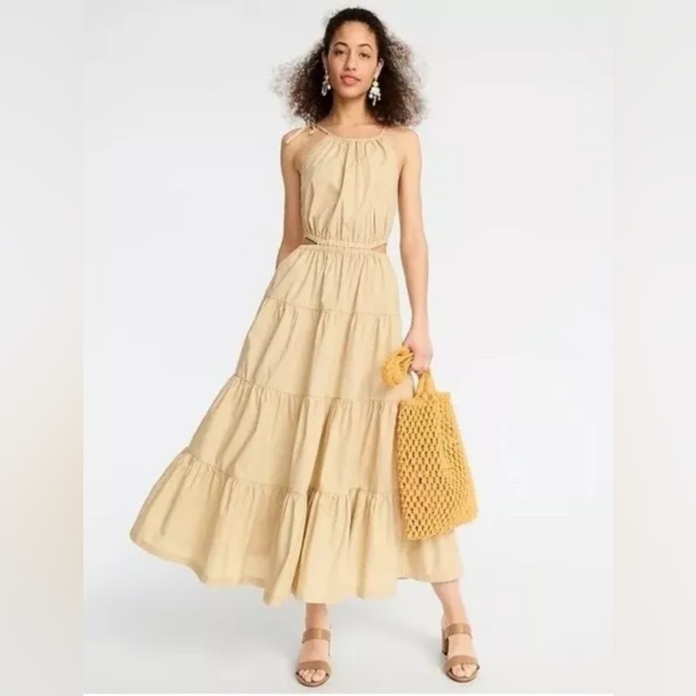 J Crew Cut out Tiered Dress NWT